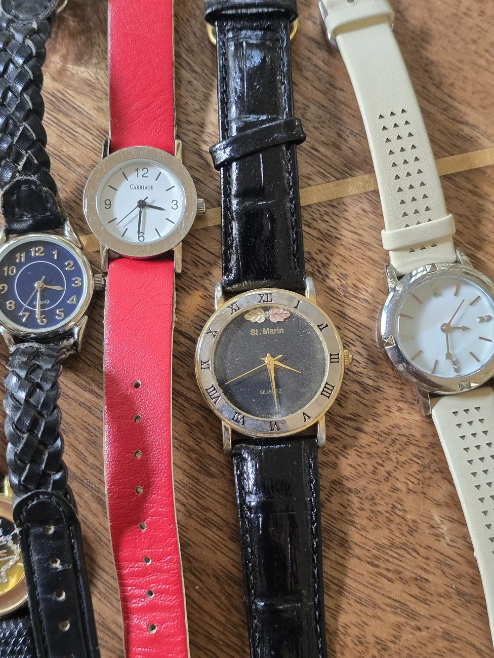 Mixed Women's Fashion Watch Lot - Black, Red, White, Gray, Beige, Working Cond..